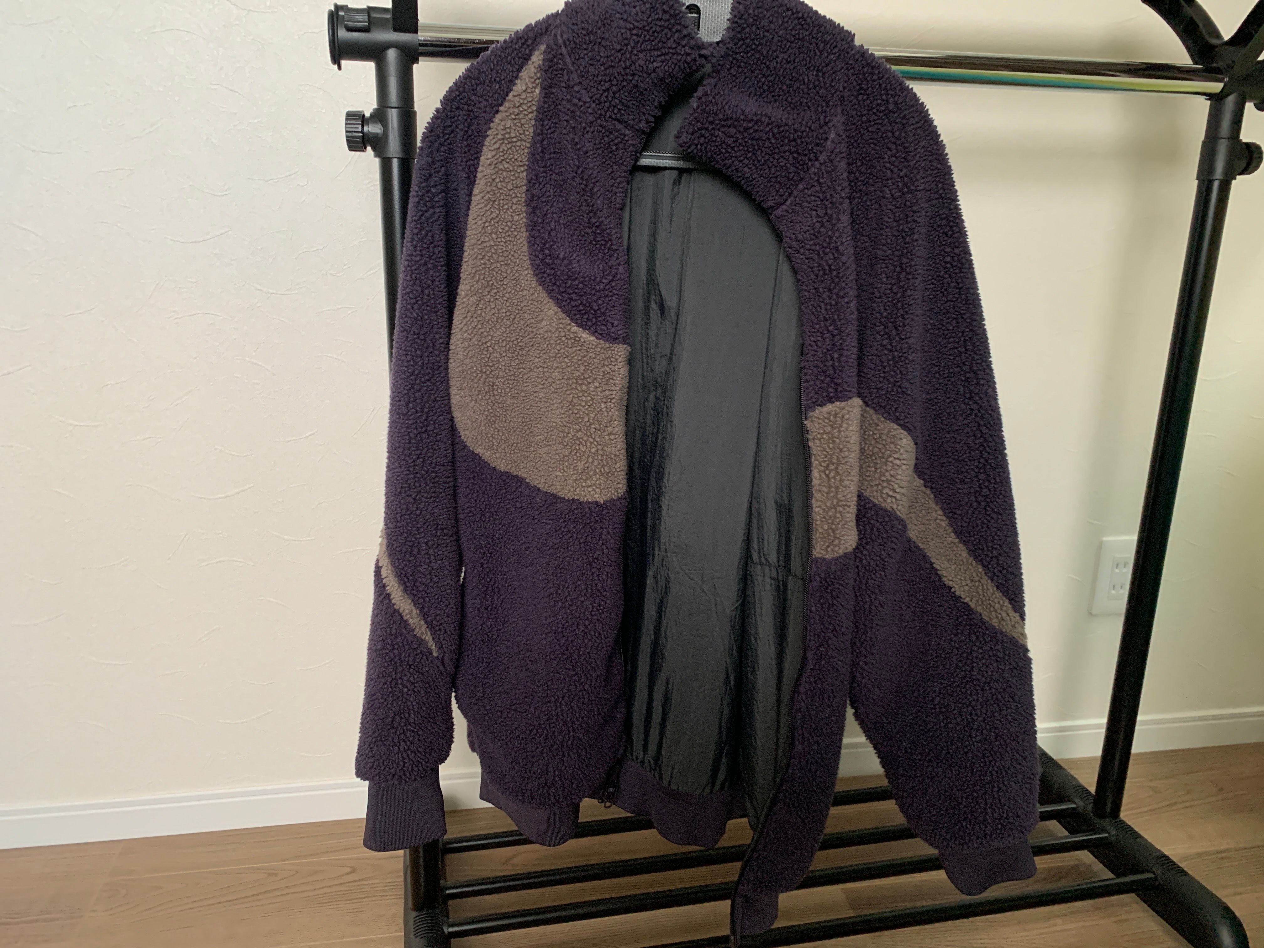 Nike Big Swoosh Reversible Boa Jacket "Cave Purple"