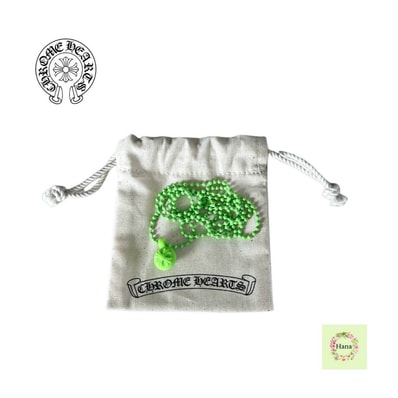 Chrome Hearts Rubber Crossball Silicon Necklace "Green"