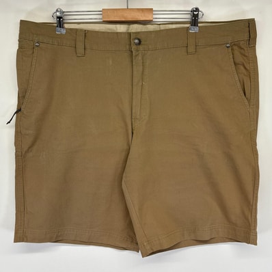 古着 コロンビア Columbia ショートパンツ ダック ハーフ ショーツ カーゴ ワンポイントロゴ アウトドア w42 L10 ブラウン メンズ