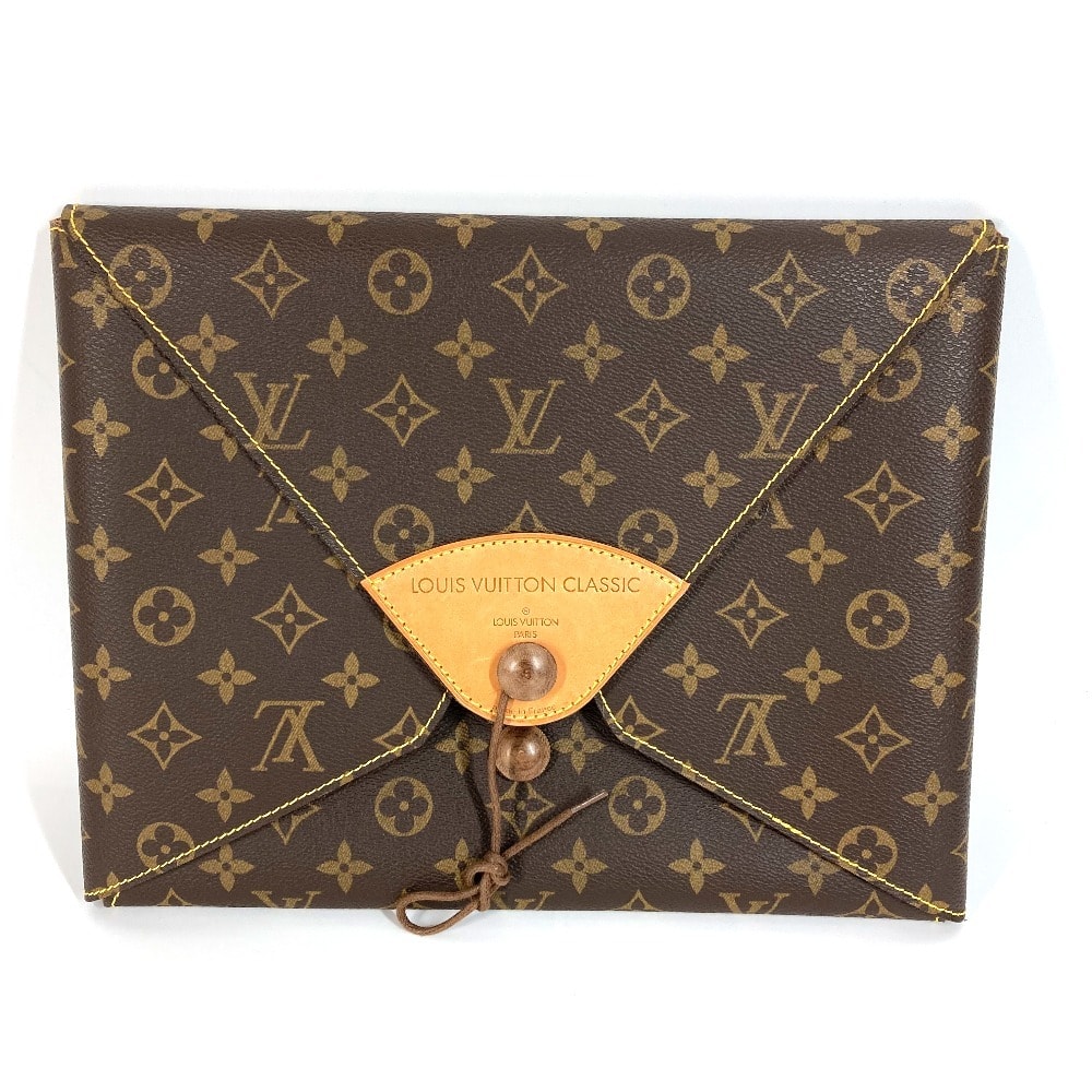 ルイヴィトン LOUIS VUITTON CLASSIC クラシック ロゴ 不明 モノグラム ポーチ セカンドバッグ クラッチバッグ モノグラムキャンバス ブラウン