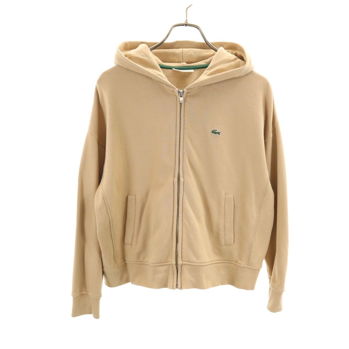 LACOSTE ラコステ 長袖 スウェット ジップパーカー 36 ベージュ