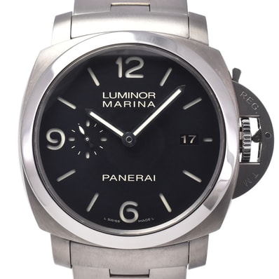 パネライ PANERAI PAM00352 ルミノール マリーナ スモールセコンド ブラック 自動巻き メンズ 良品 箱・保証書付き 腕時計 O#148833