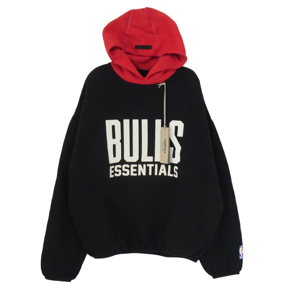 FEAR OF GOD フィアオブゴッド パーカー 24AW 192AL246504F ESSENTIALS x NBA Chicago Bulls Hoodie エッセンシャルズ シカゴ ブルズ フーディー パーカー ブラック系 S【美品】【中古】