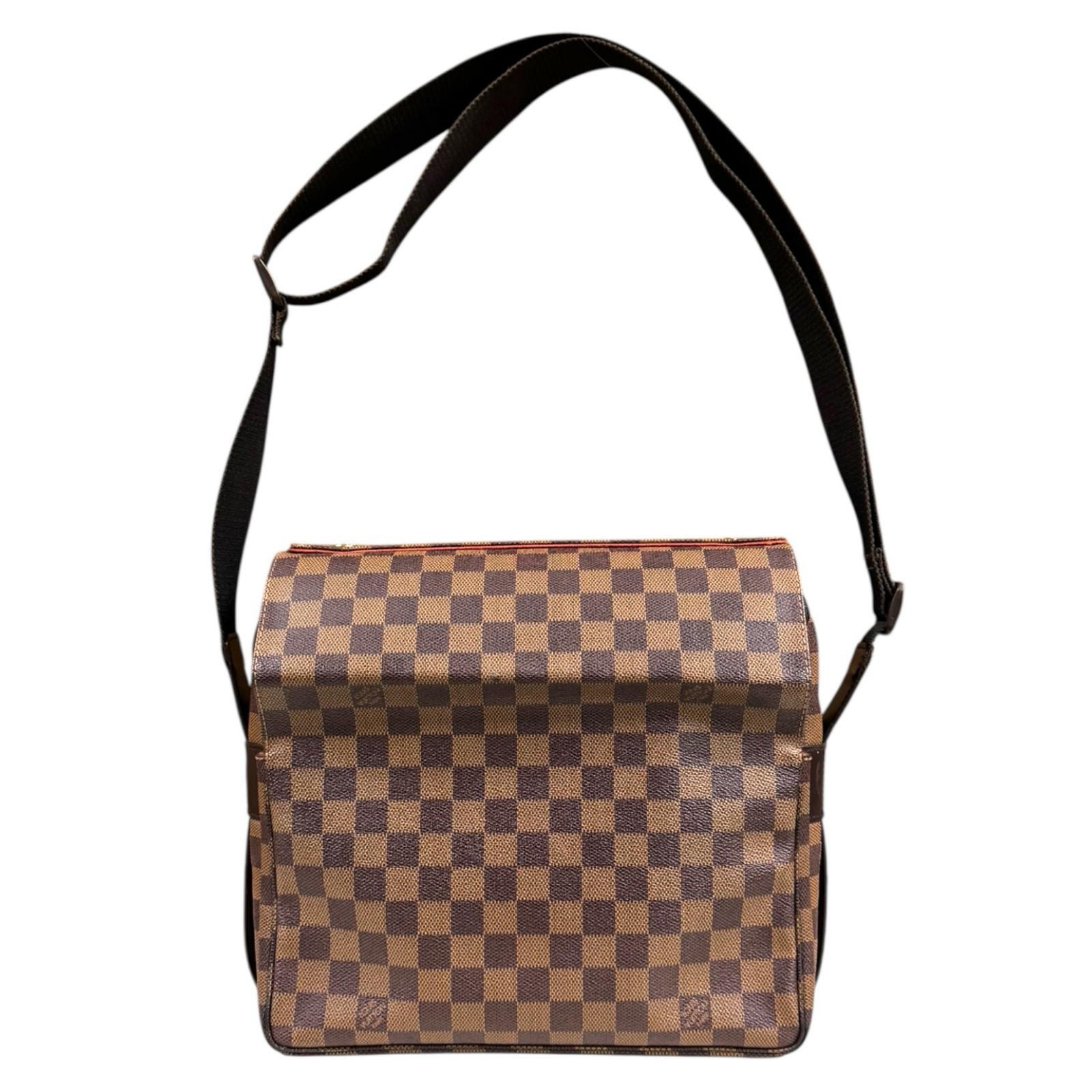 ルイヴィトン ナヴィグリオ ダミエ ショルダーバッグ ダミエキャンバス N45255 ブラウン ユニセックス LOUIS VUITTON  中古