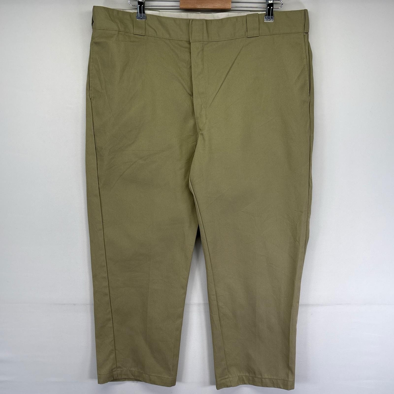 古着 ディッキーズ Dickies パンツ ワークパンツ 874 ワンポイント チノパン ジッパーフライ 大きいサイズ W42 L28  ベージュ系 メンズ