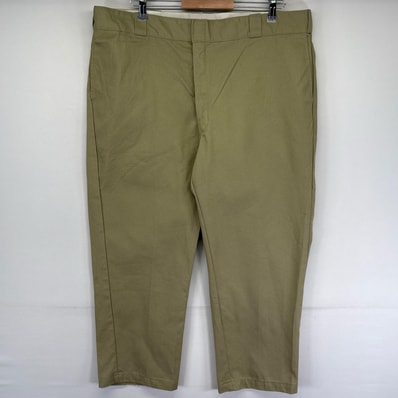 古着 ディッキーズ Dickies パンツ ワークパンツ 874 ワンポイント チノパン ジッパーフライ 大きいサイズ W42 L28 ベージュ系 メンズ