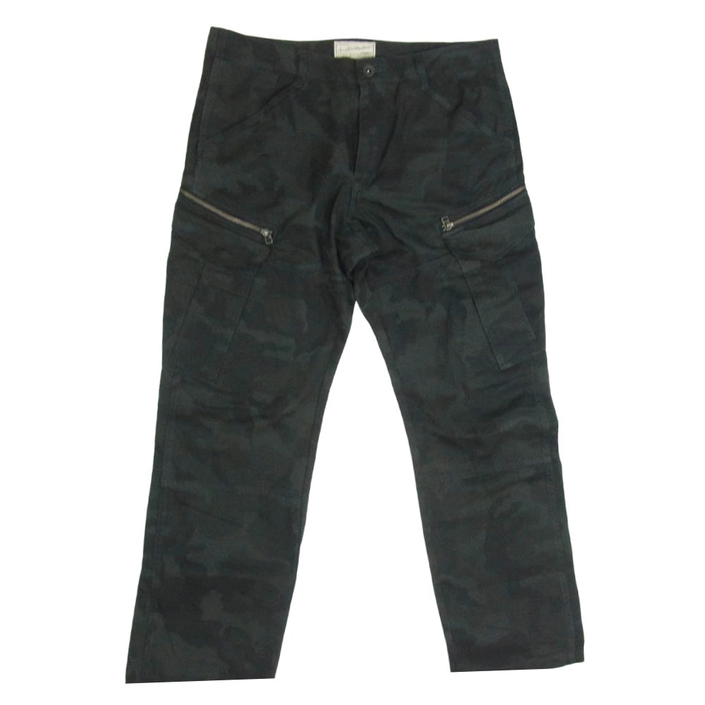 AVIREX アヴィレックス パンツ 6196128 ZIP POCKET CARGO PANTS カモフラ 迷彩 ジップポケット カーゴパンツ ブラック系 XL【中古】