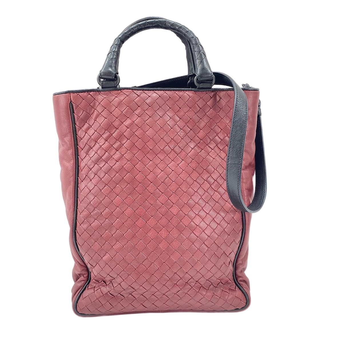 ボッテガヴェネタ BOTTEGAVENETA レザー イントレチャート 2WAY ハンドバッグ【中古】