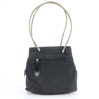 ロエベ アナグラムショルダーバッグ レザー×ナイロン