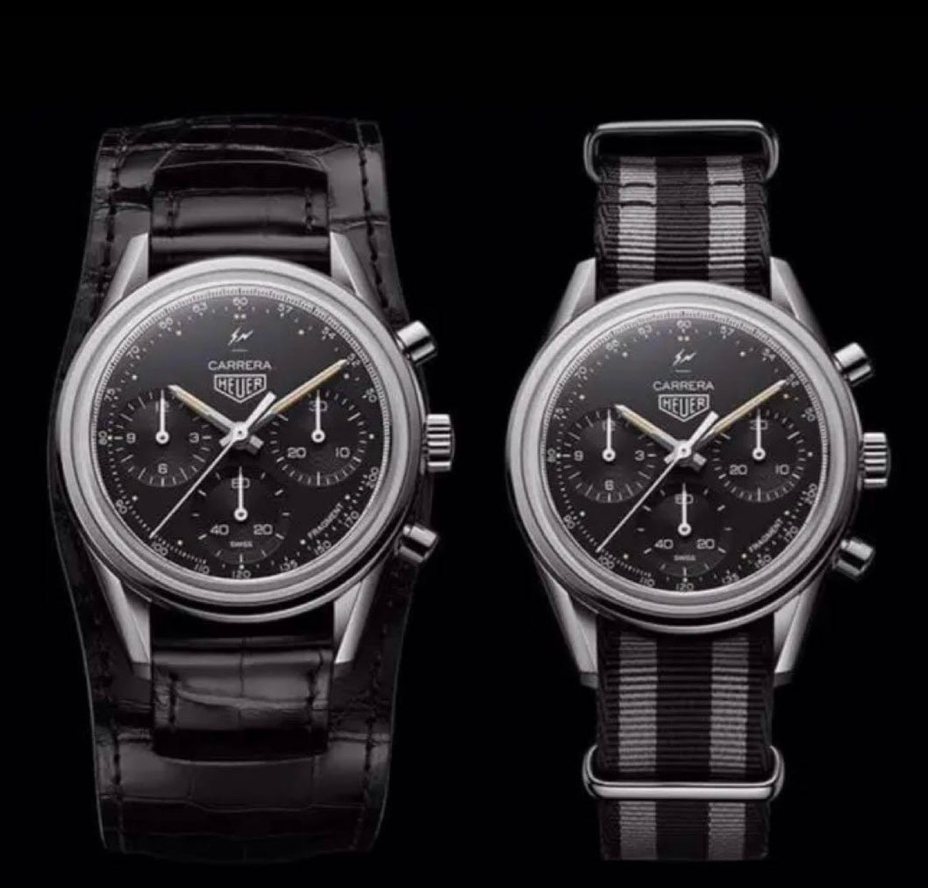 TAG Heuer Carrera Caliber Heuer 02 Chronograph Fragment "Black/Stainless Steel"