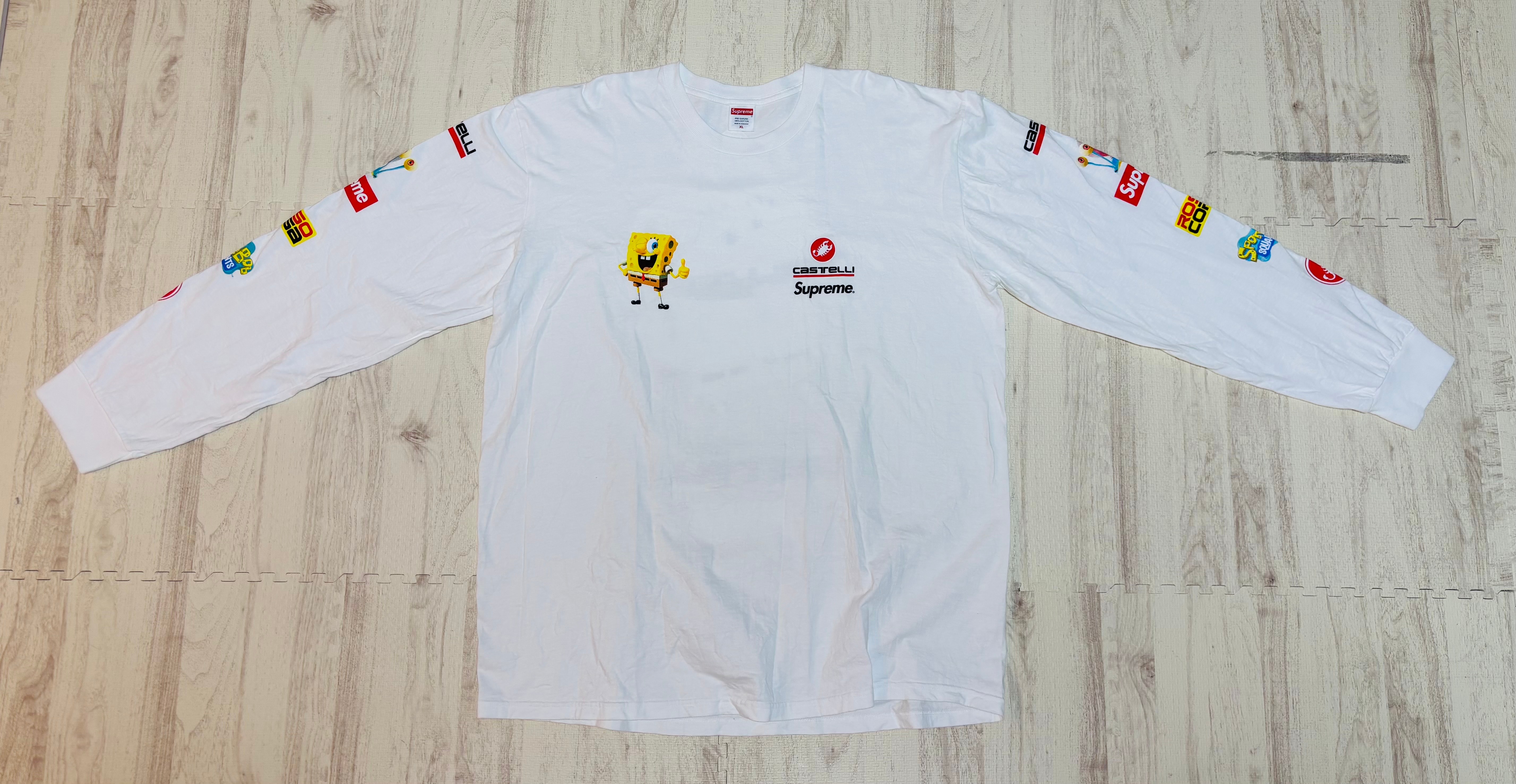 Supreme x SpongeBob Castelli Racing L/S Tee "White"