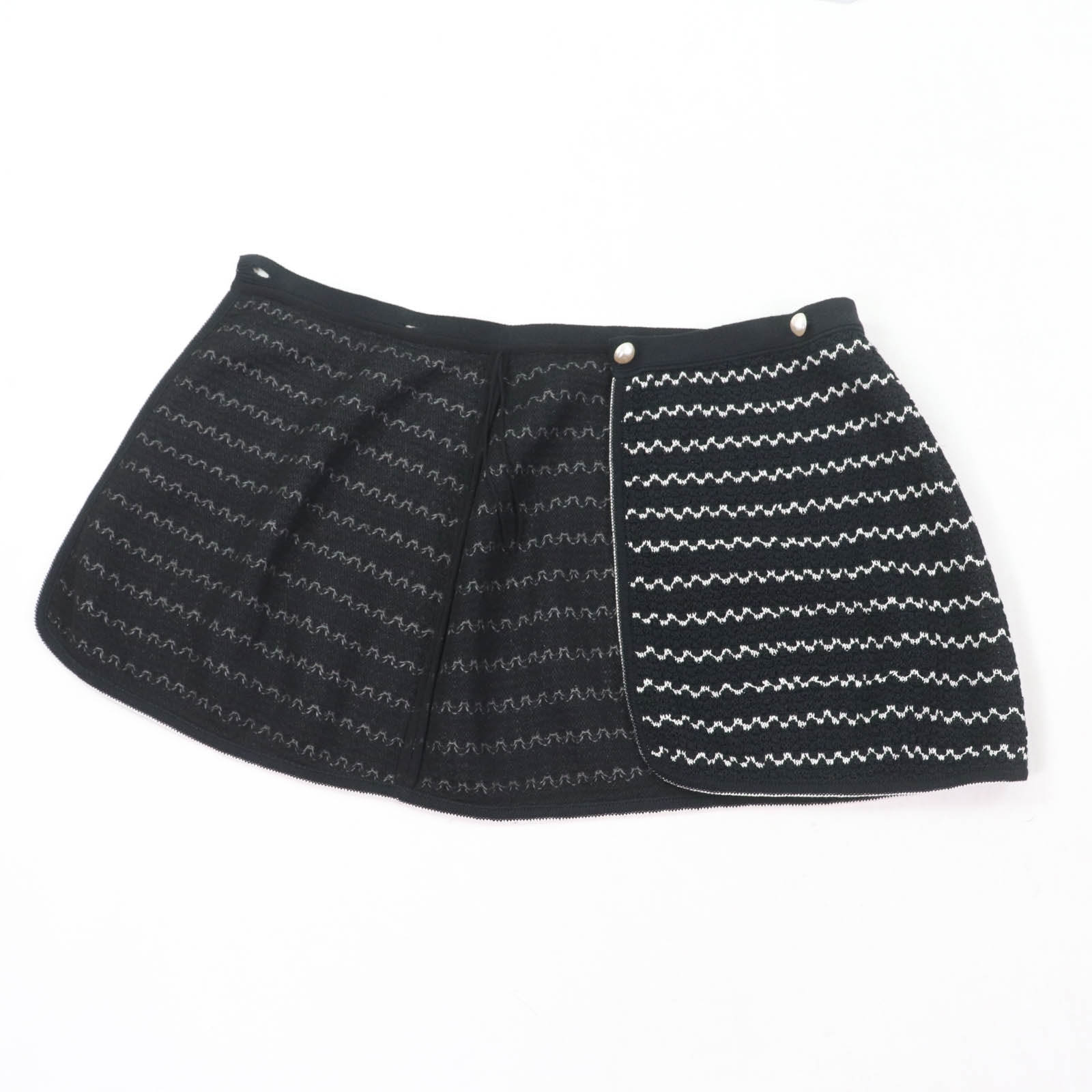 B (目立った傷や汚れなし)】美品 シャネル ラップスカート ブラック