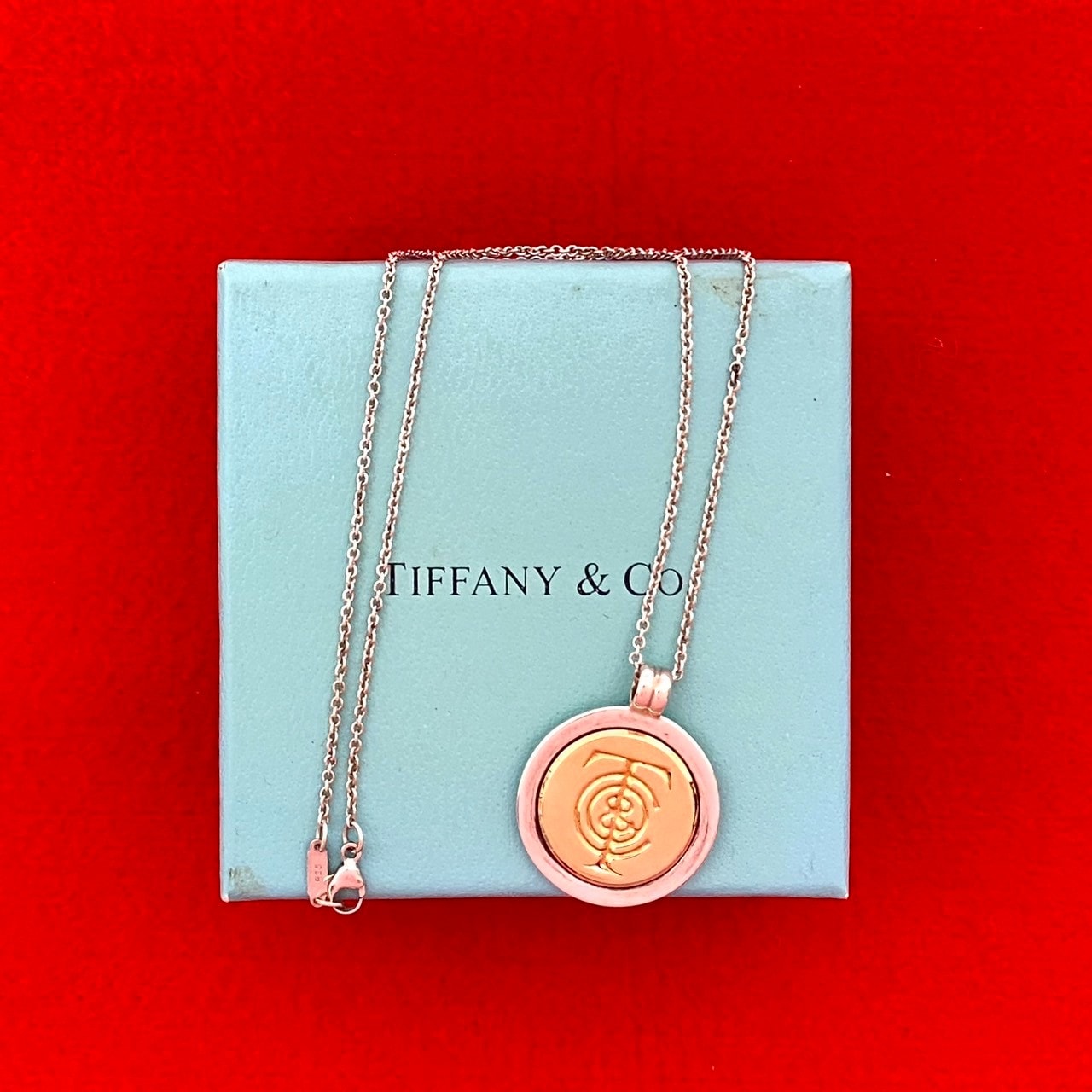 TIFFANY&Co. ティファニー コイン ネックレス シルバー925 K18イエローゴールド ネックレス シルバー
208-4