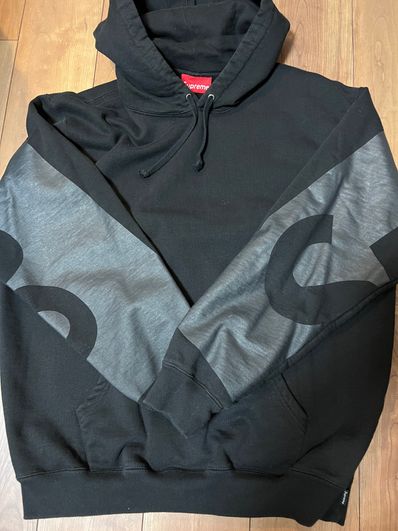 Supreme Big Logo Hooded Sweatshirt "Black"