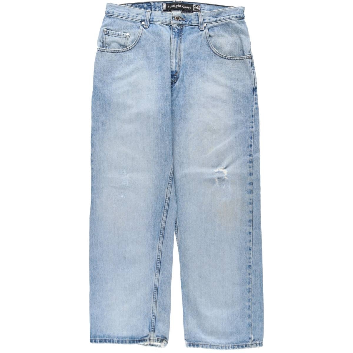 古着 90年代 リーバイス Levi's SILVER TAB シルバータブ STRAIGHT LOOSE ストレートルーズ テーパードデニムパンツ メンズw34相当 ヴィンテージ/eaa632302