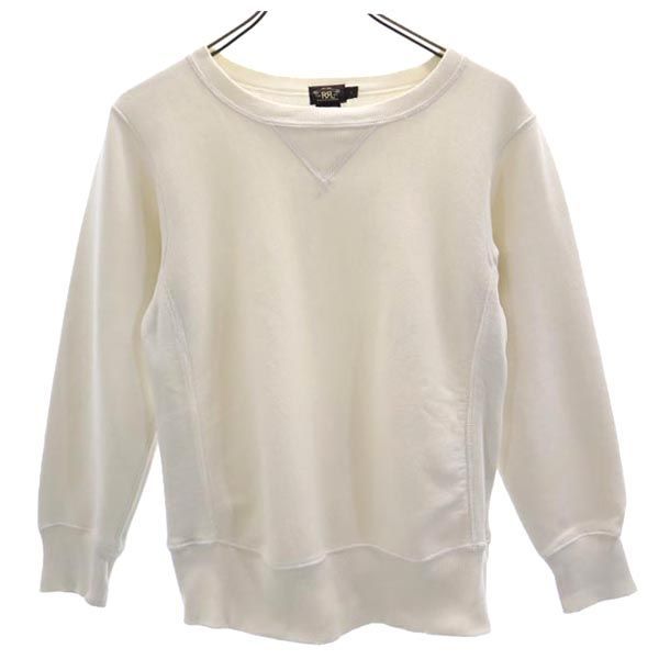 RRL ダブルアールエル 1ツ星 長袖 スウェット トレーナー 1 ホワイト系 裏起毛 RALPH LAUREN