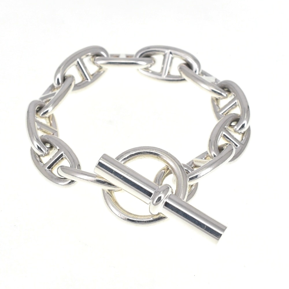 エルメス HERMES シェーヌ ダンクル GM ブレスレット SV925 11コマ レディース 箱付き S#140416