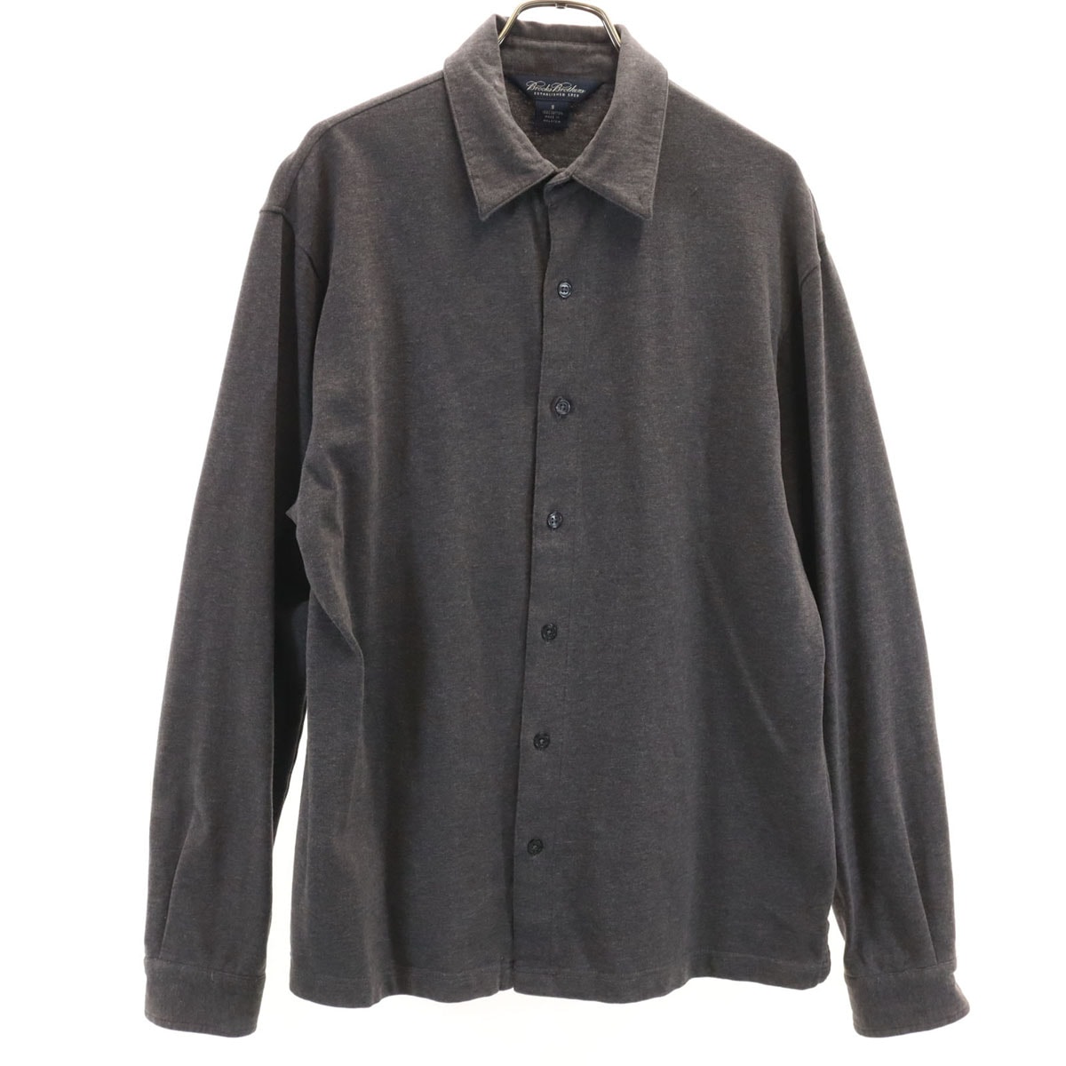 Brooks Brothers ブルックスブラザーズ 長袖 天竺 シャツ S チャコールグレー