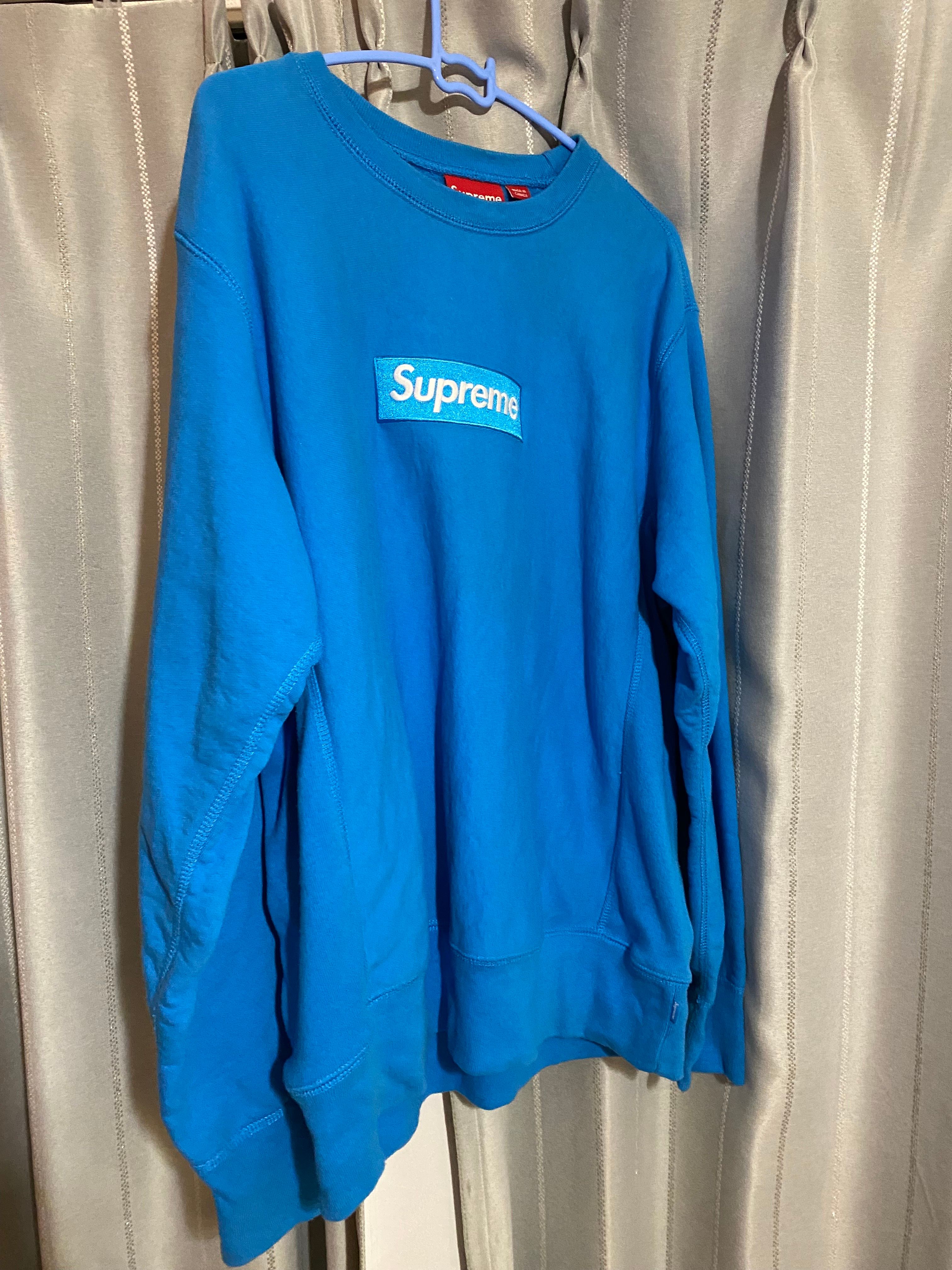 Supreme Box Logo Crewneck Sweatshirt "Blue" (18FW)