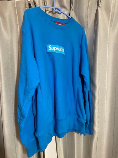 Supreme Box Logo Crewneck Sweatshirt "Blue" (18FW)