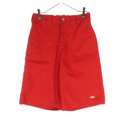 美品 Dickies ディッキーズ ワーク ハーフパンツ w28 レッド