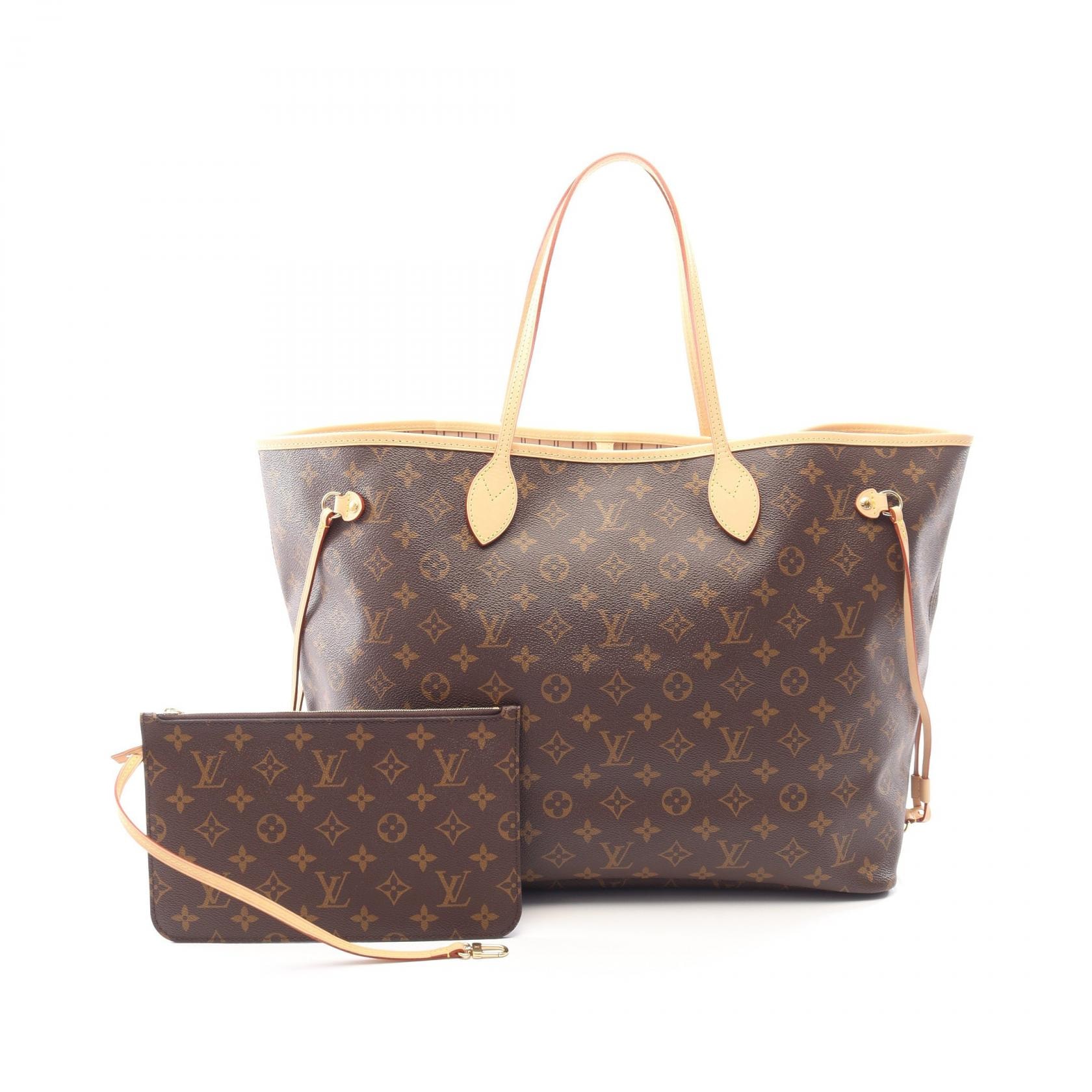 ルイ・ヴィトン LOUIS VUITTON ネヴァーフルGM トートバッグ バッグ PVCコーティングキャンバス レザー モノグラム レディース ブラウン系 M46978 【中古】