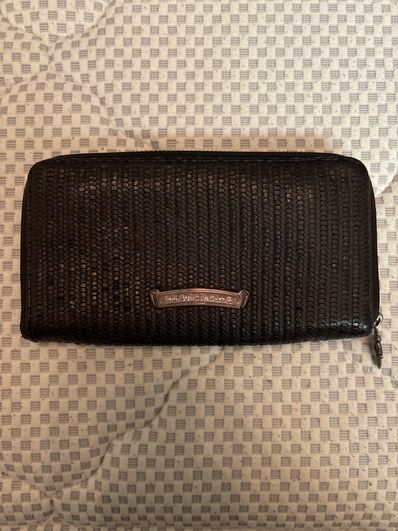 Chrome Hearts REC F Novelty Leather Zip Around Wallet "Black/Pink"