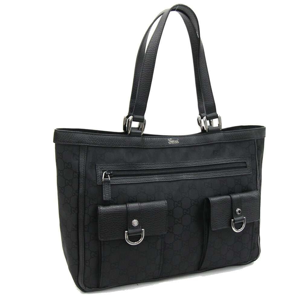 GUCCI GG Nylon Canvas Tote Bag "Black"