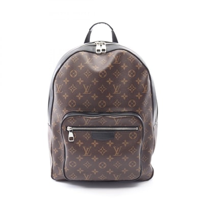 ルイ・ヴィトン LOUIS VUITTON ジョッシュ リュックサック バックパック バッグ PVCコーティングキャンバス レザー モノグラム・マカサー メンズ ブラウン系 / ブラック系 M41530 【中古】