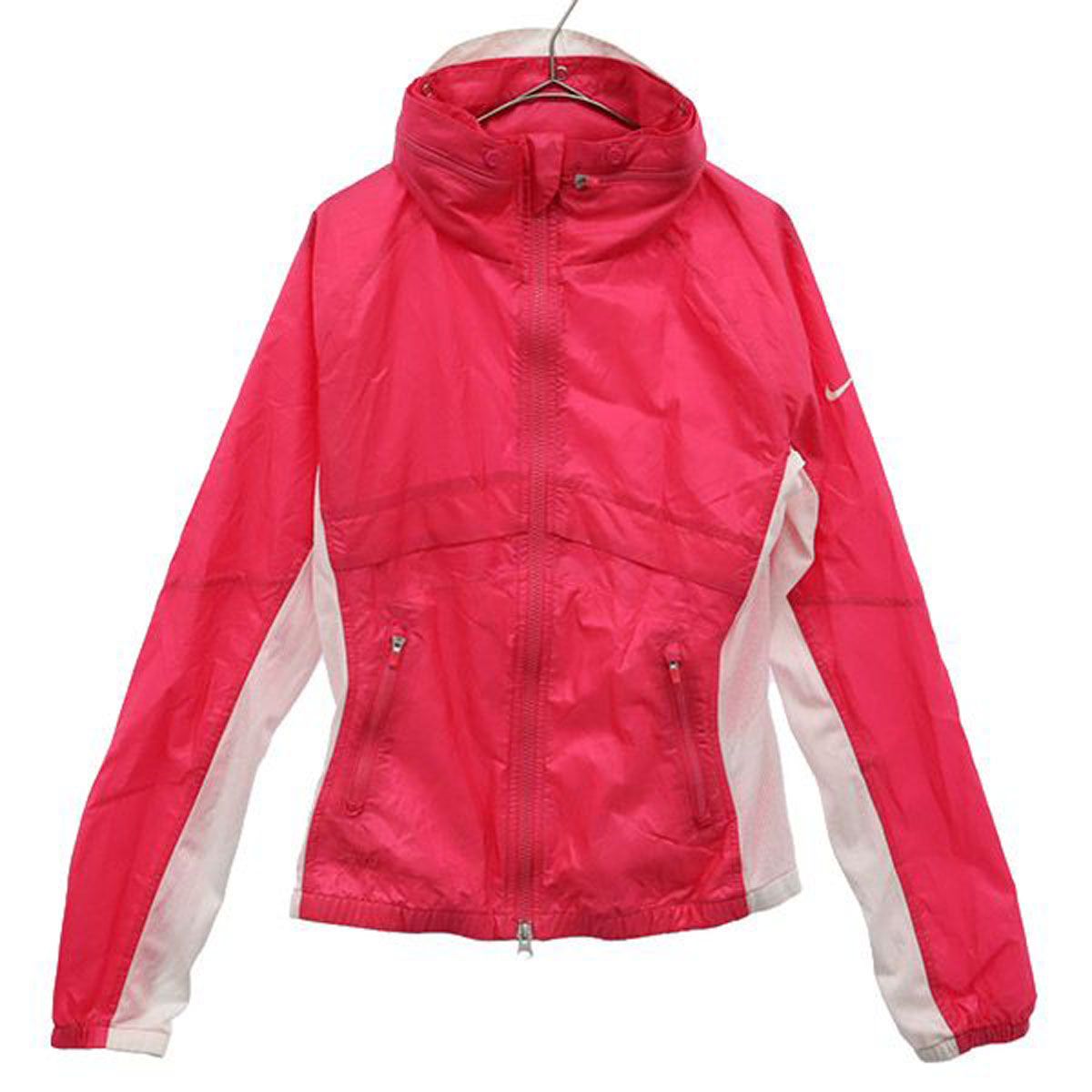 NIKE ナイキ ワンポイントプリント トレーニング ウインドブレーカー S ピンク×ホワイト
