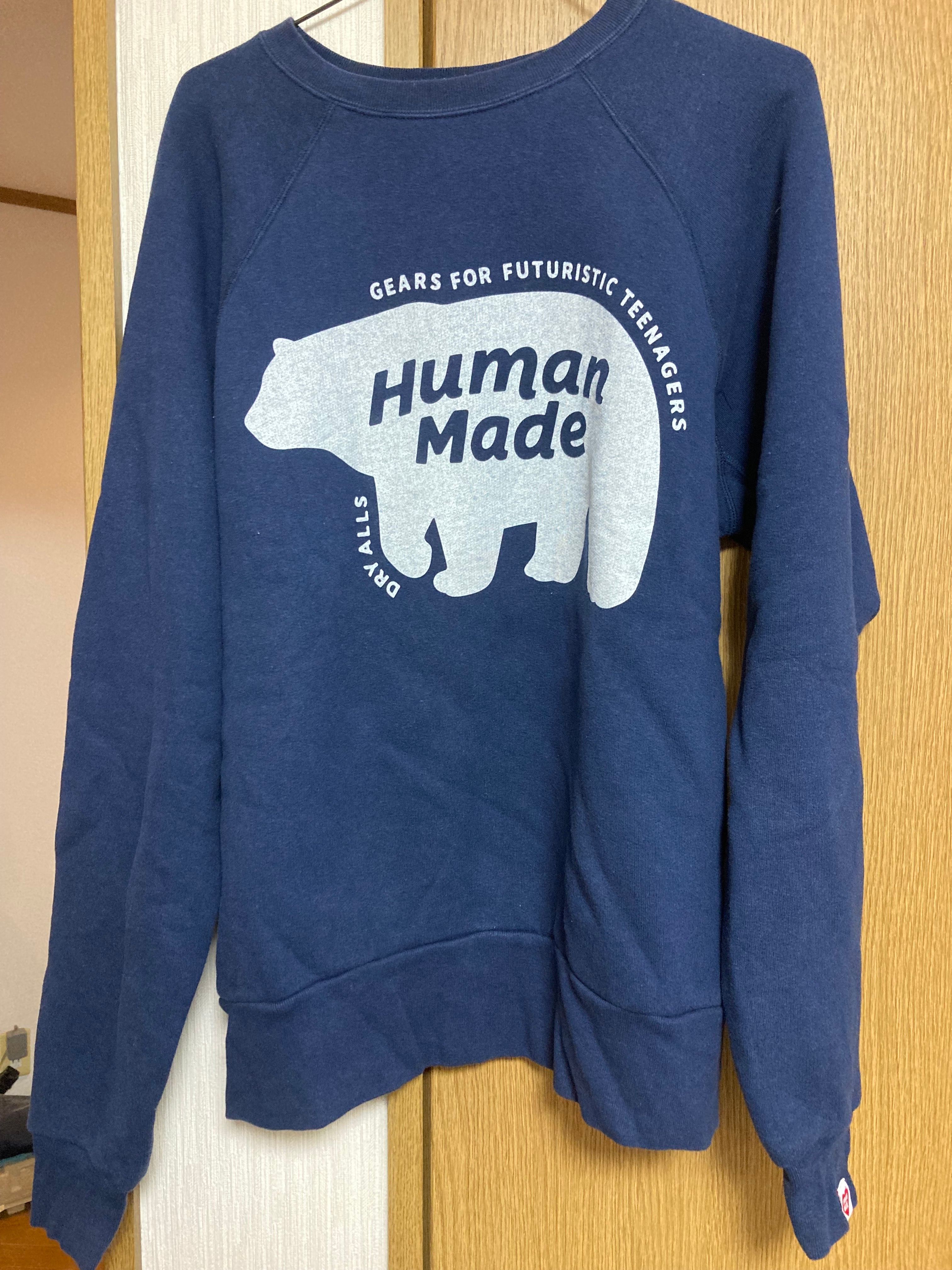 HUMAN MADE RAGLAN CREW NECK SWEATSHIRT "Navy"
