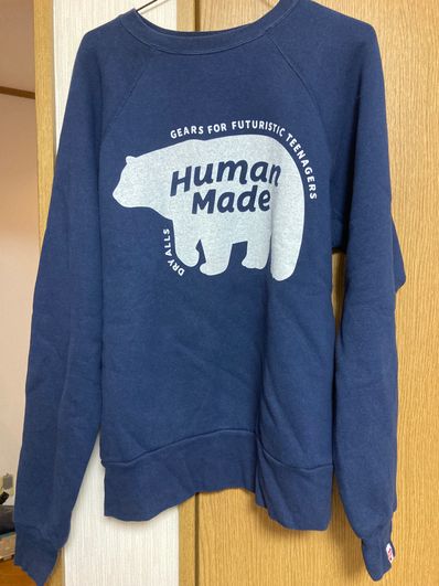 HUMAN MADE RAGLAN CREW NECK SWEATSHIRT "Navy"