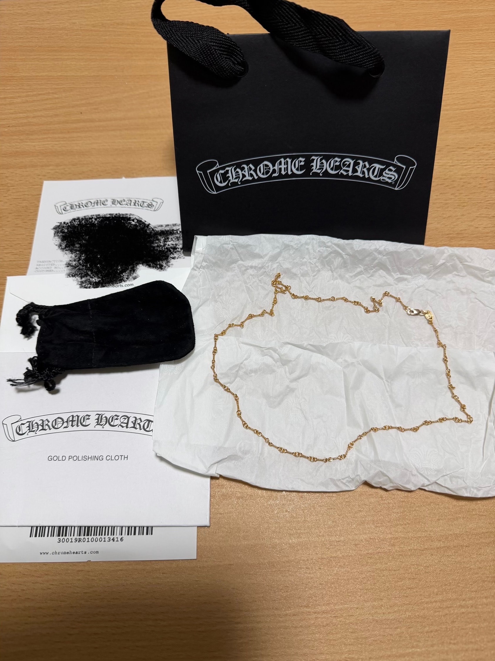 Chrome Hearts 22K Twist Chain Necklace "Yellow Gold"