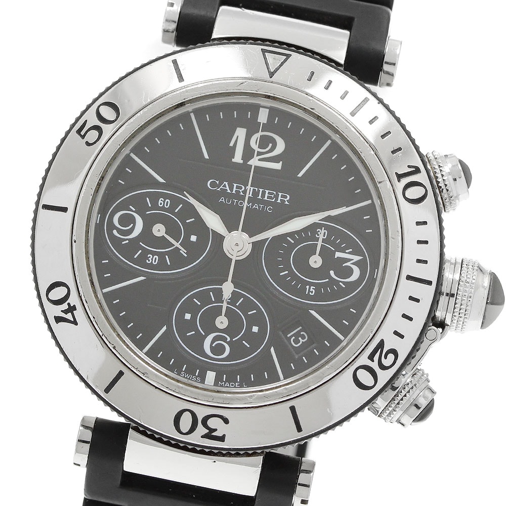 カルティエ パシャ シータイマー クロノ W31088U2 メンズ 【中古】