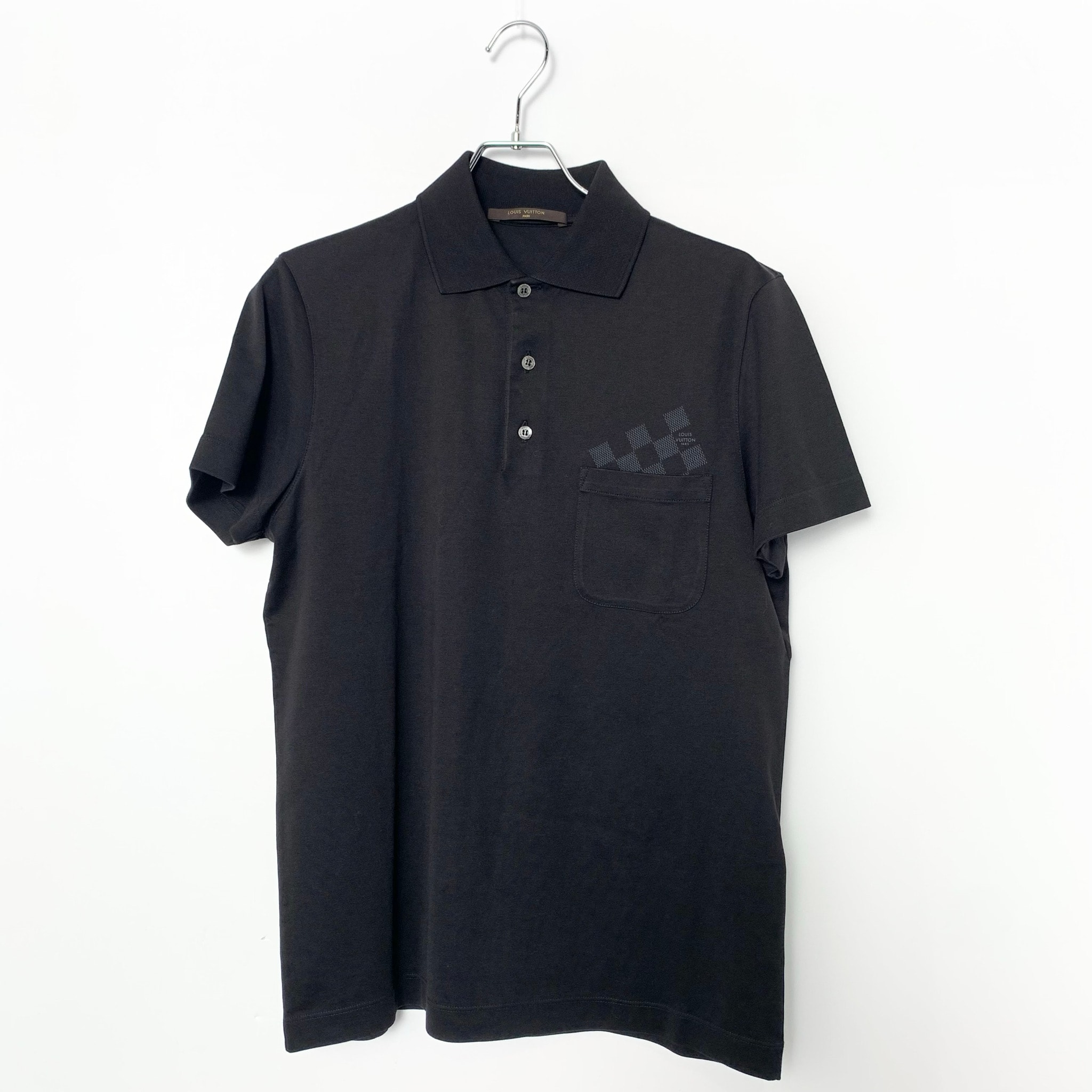 LOUIS VUITTON ダミエ ポケット 半袖 ポロシャツ "Black"