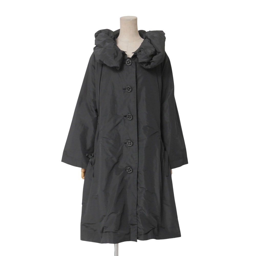 ISSEY MIYAKE イッセイミヤケ コート サイズ2 リボン タック ギャザー 変形ストール ロングコート ブランド古着【中古】20251231/RA6989