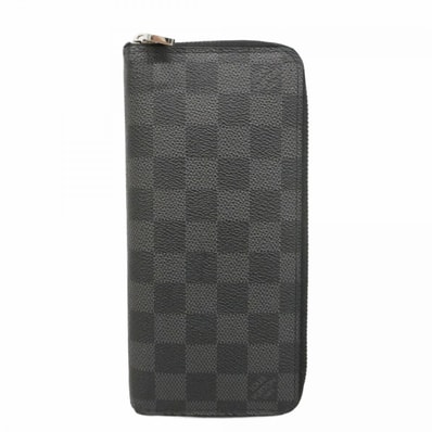 【6dc3554】ルイヴィトン 長財布 ダミエ・グラフィット ジッピーウォレットヴェルティカル N63095 ブラック【中古】メンズ
