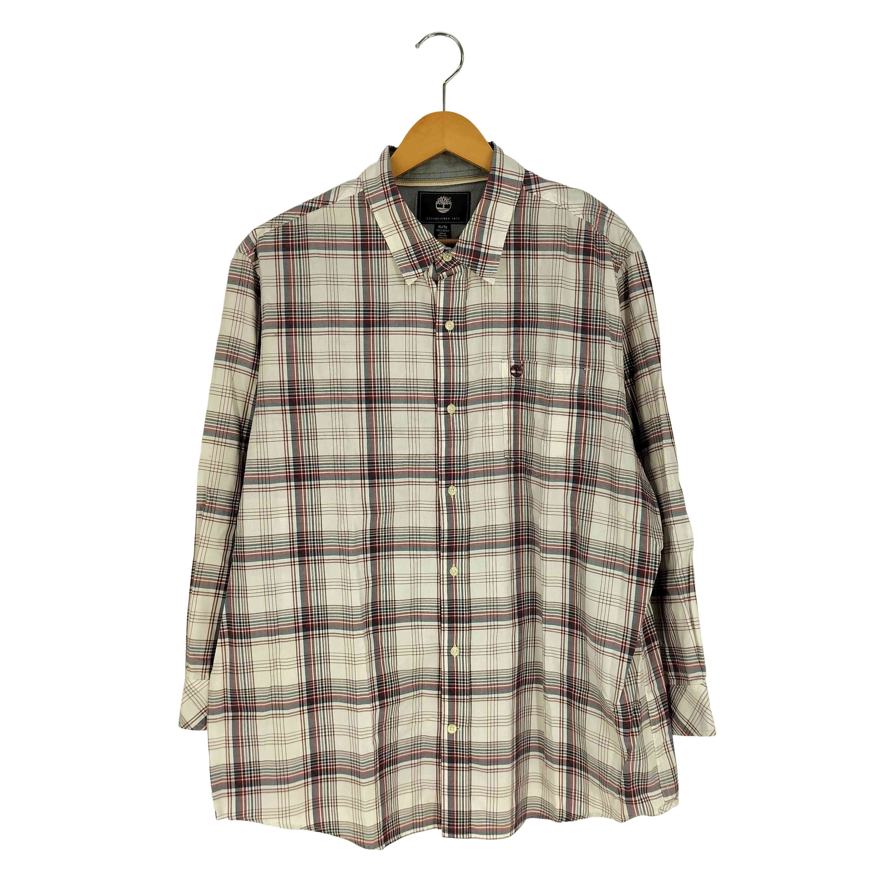 ロゴ刺繍 チェックレギュラーカラーシャツ【1138981340736】