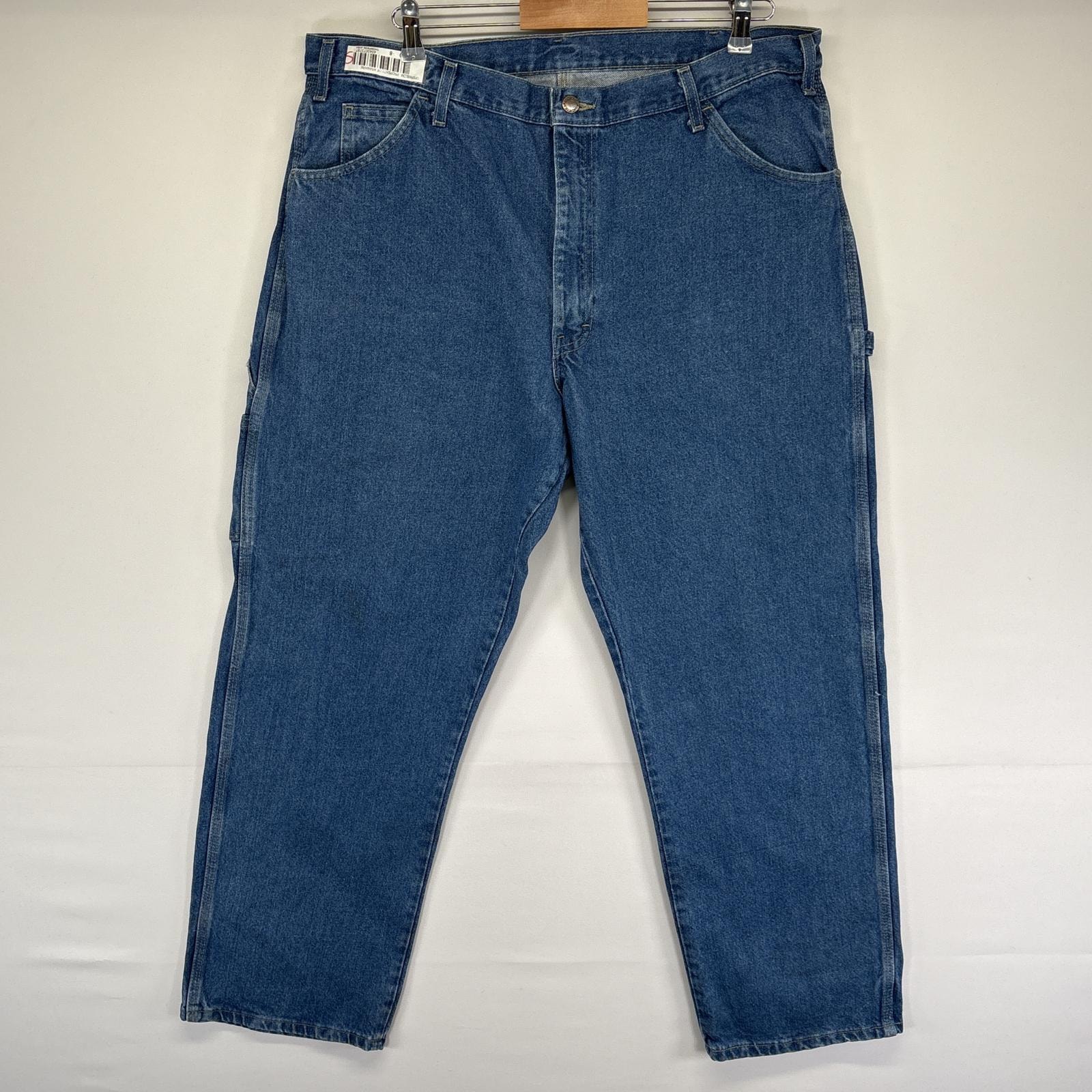 古着 ディッキーズ Dickies デニムパンツ ペインター ハンマーフープ スパナポケット ジッパーフライ 色落ち w40 L30 ブルー メンズ