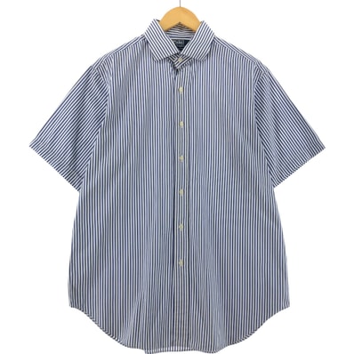 古着 ラルフローレン Ralph Lauren REGENT CLASSIC FIT 半袖 ストライプシャツ メンズL相当/eaa533692