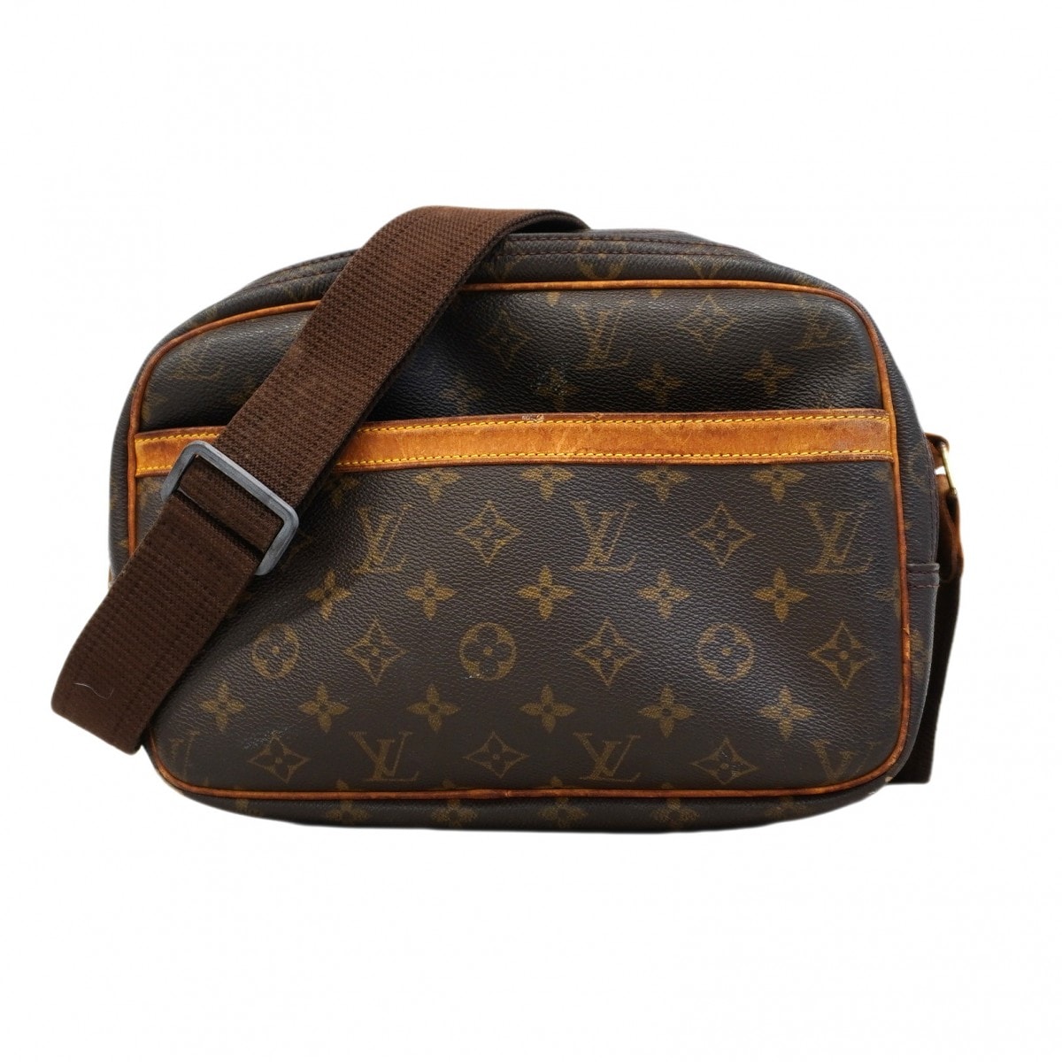 【6ca0715】ルイヴィトン ショルダーバッグ モノグラム リポーターPM M45254 ブラウン【中古】レディース