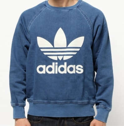 O ☘️adidas originals☘️アディダス オリジナルス デニム フレンチ テリー クルー スウェット adidas originals Denim French Terry Sweat S18401