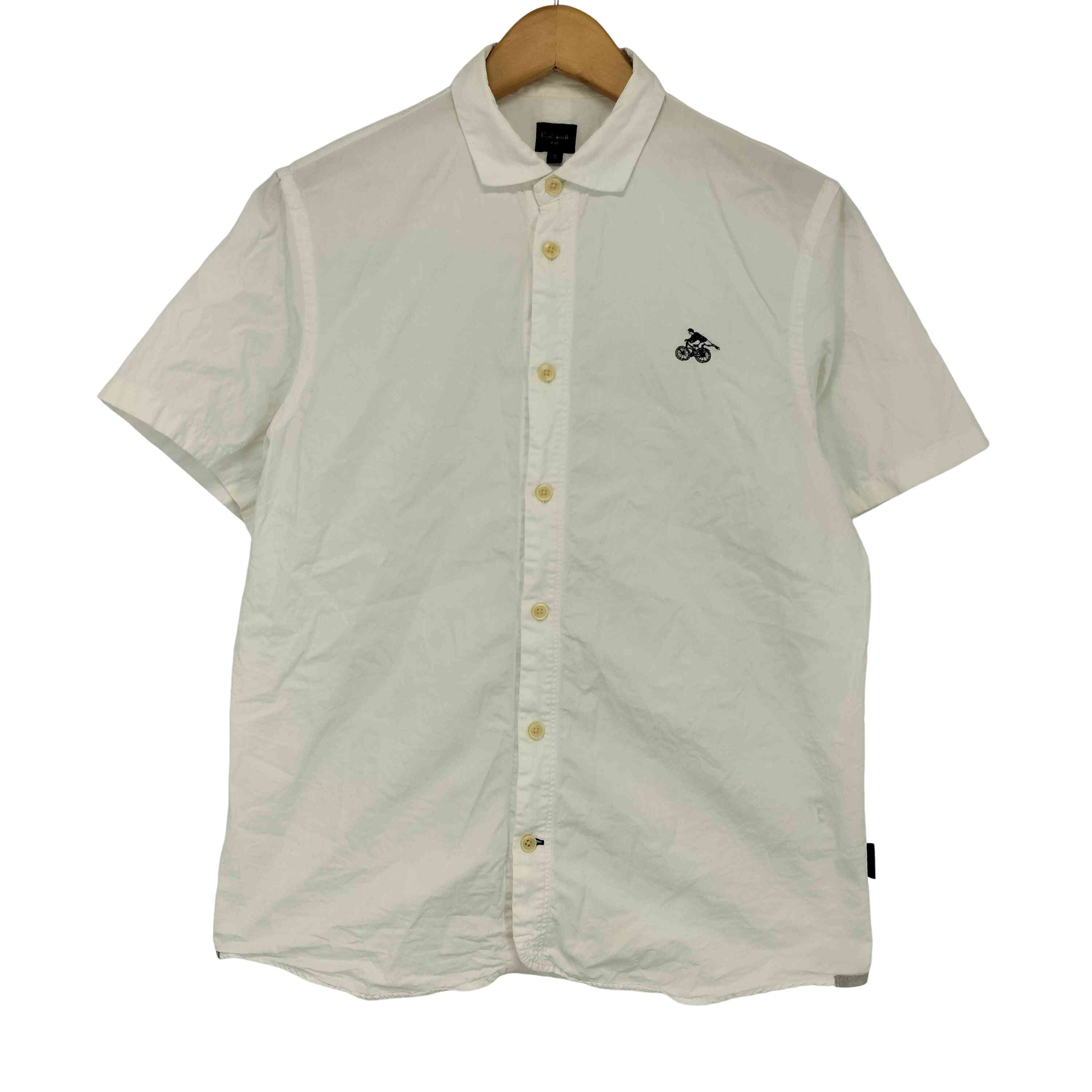 アート刺繍 コットン ショートスリーブシャツ【1142006866286】