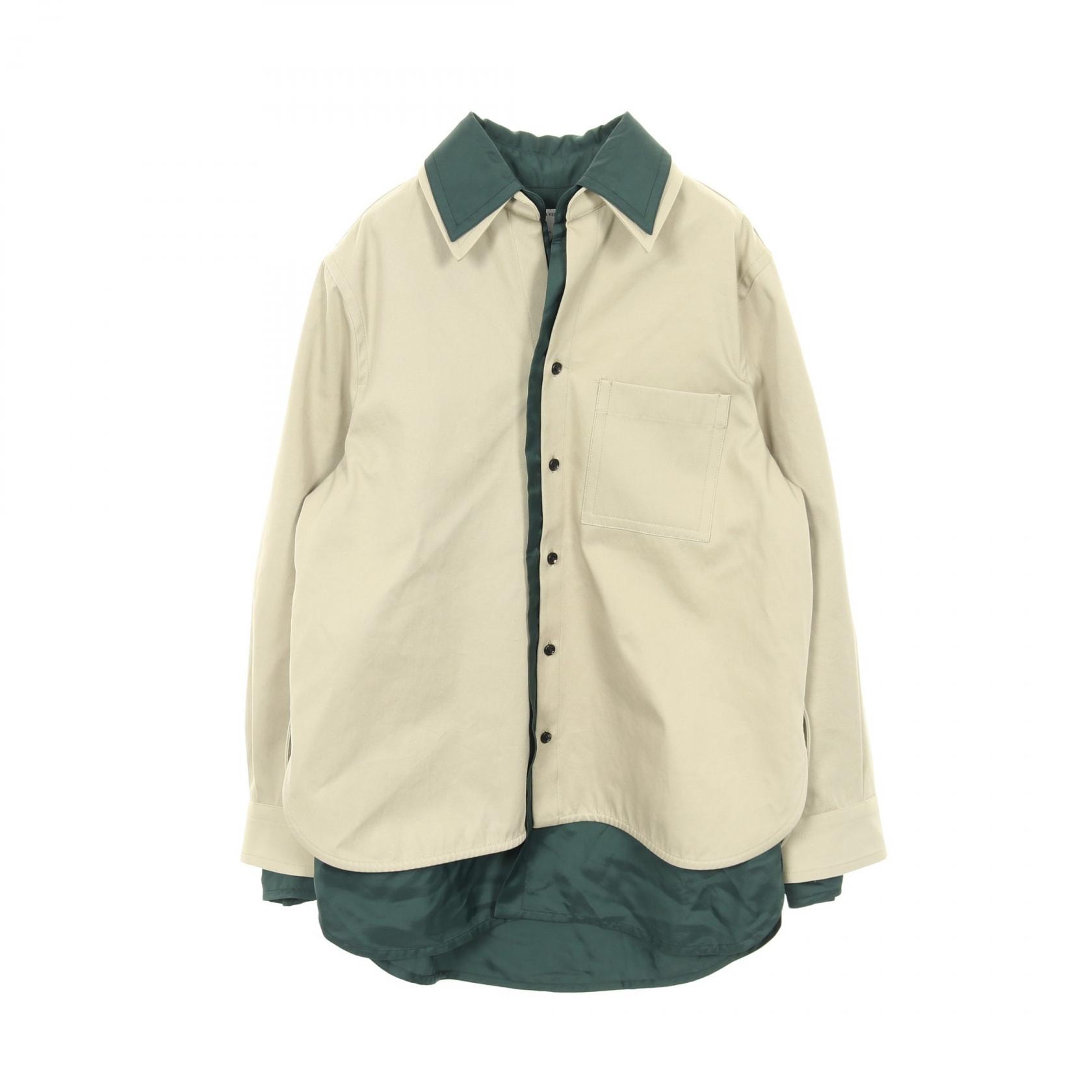 ボッテガヴェネタ BOTTEGA VENETA レイヤード 衣料品 トップス コットン ビスコース メンズ ベージュ系 / グリーン系 【中古】