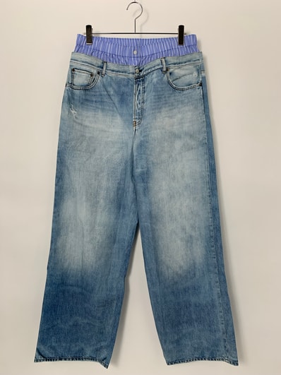 Acne Studios Printed Trousers "Light Blue"