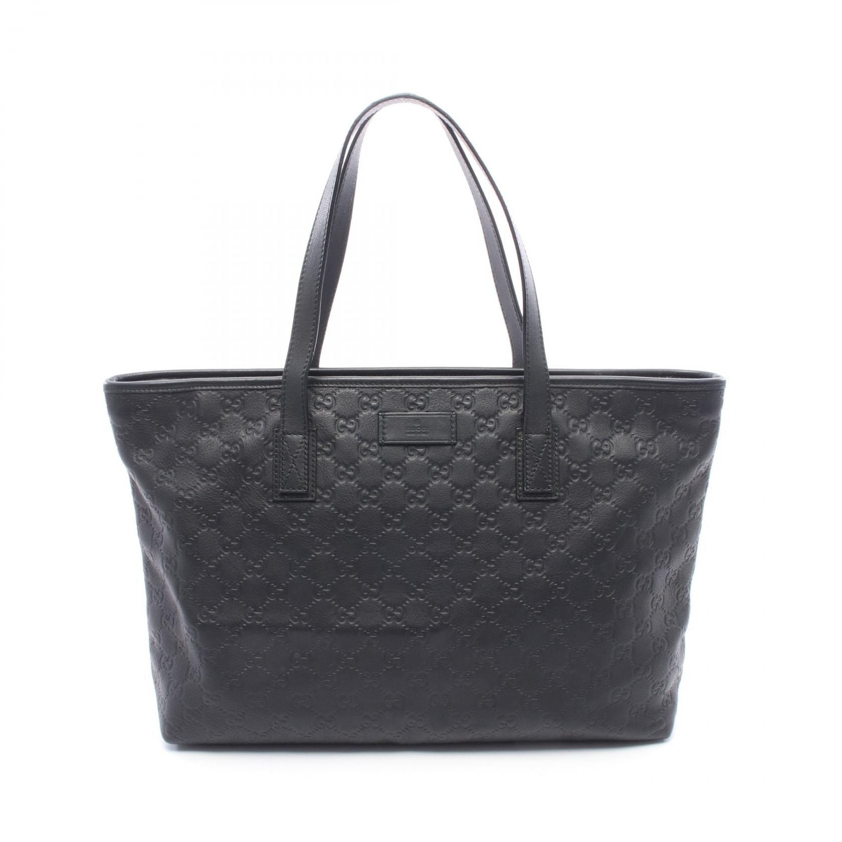 グッチ GUCCI グッチシマ トートバッグ バッグ レザー レディース ブラック系 211137 【中古】