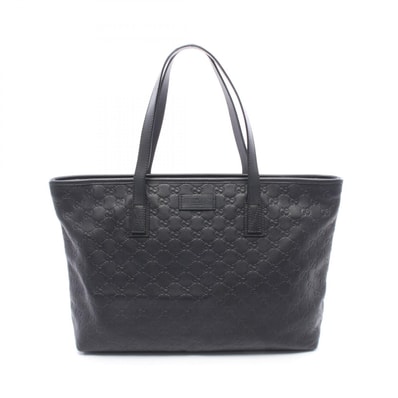 グッチ GUCCI グッチシマ トートバッグ バッグ レザー レディース ブラック系 211137 【中古】