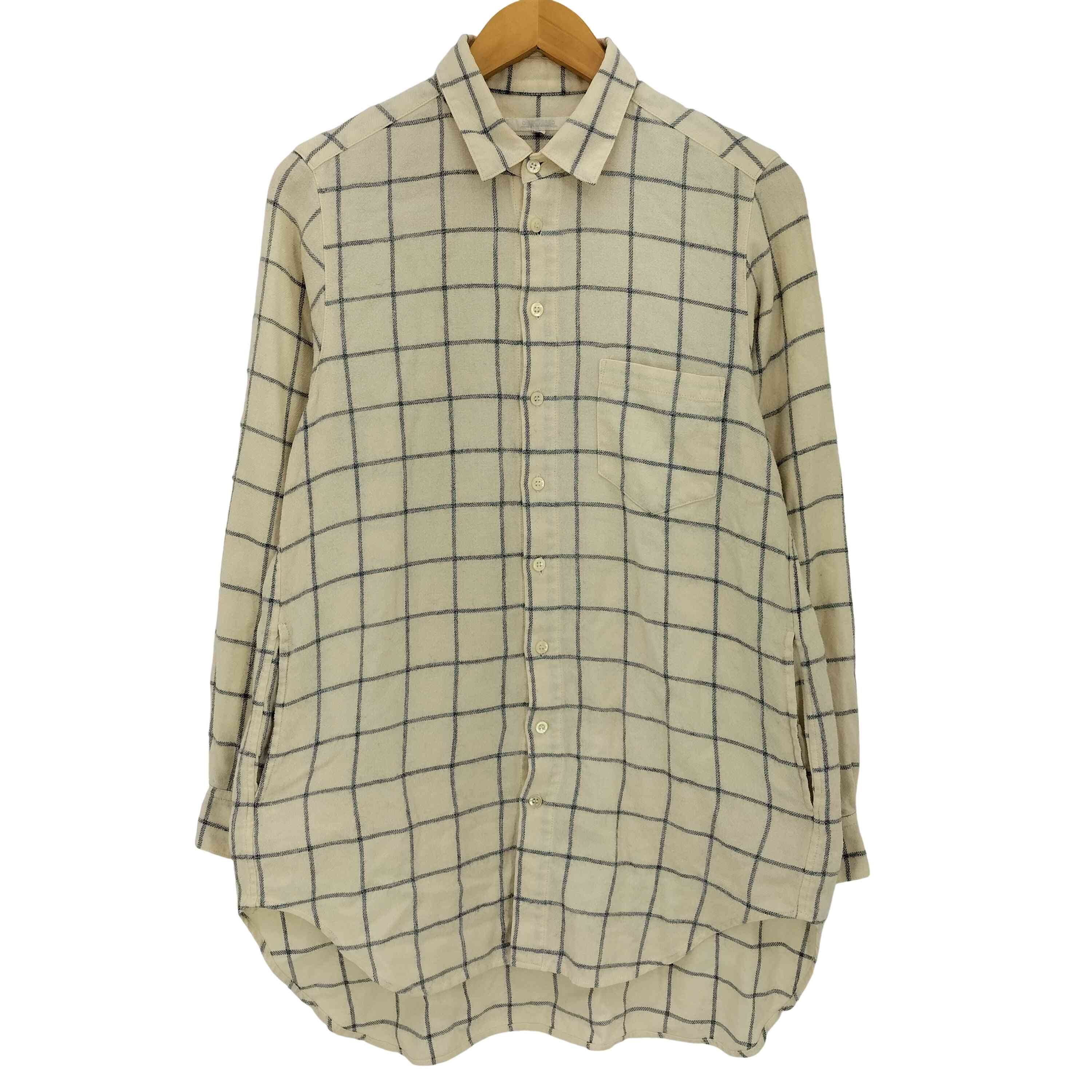 チェック シングルポケット テールカット L/Sシャツ【1142835695125】