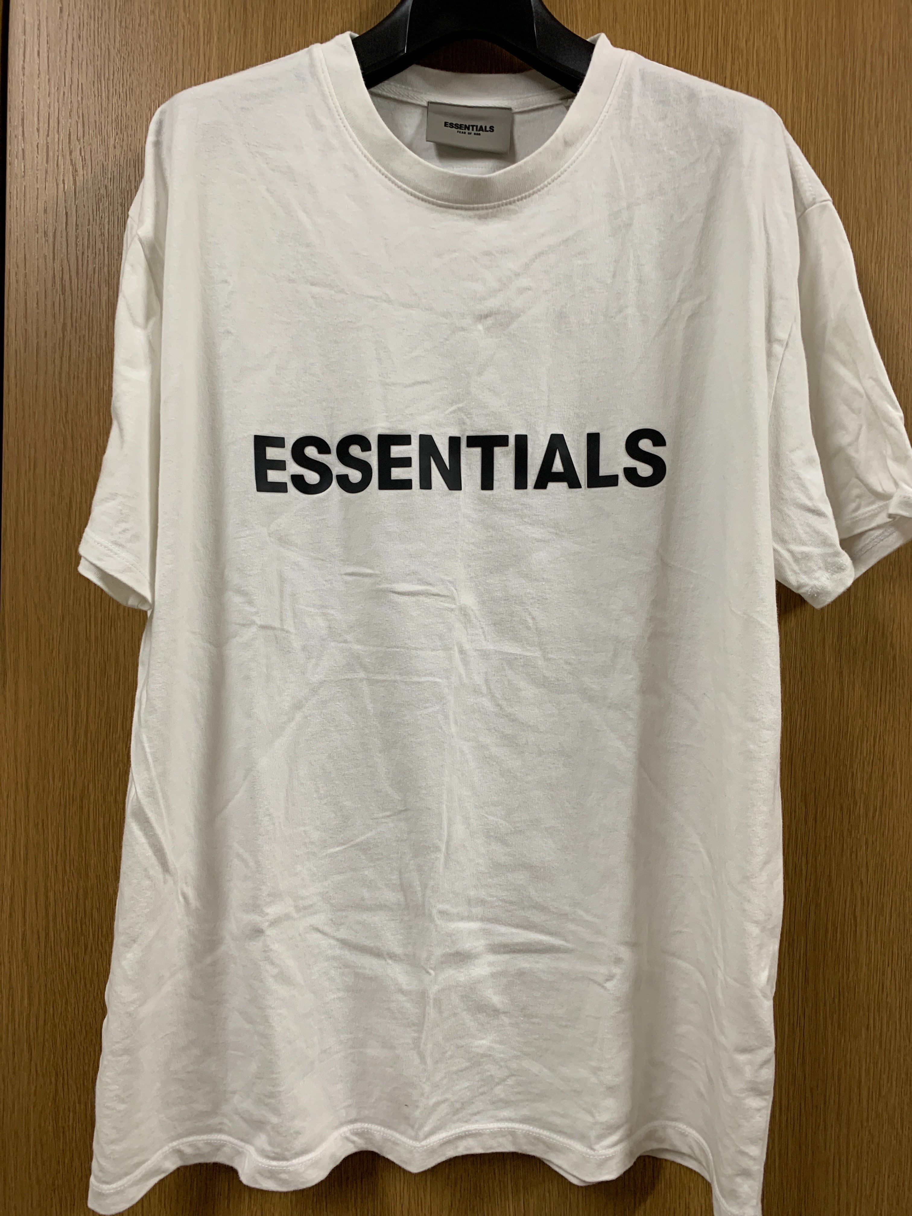 FEAR OF GOD ESSENTIALS 3D Silicon Applique Boxy T-Shirt "White"