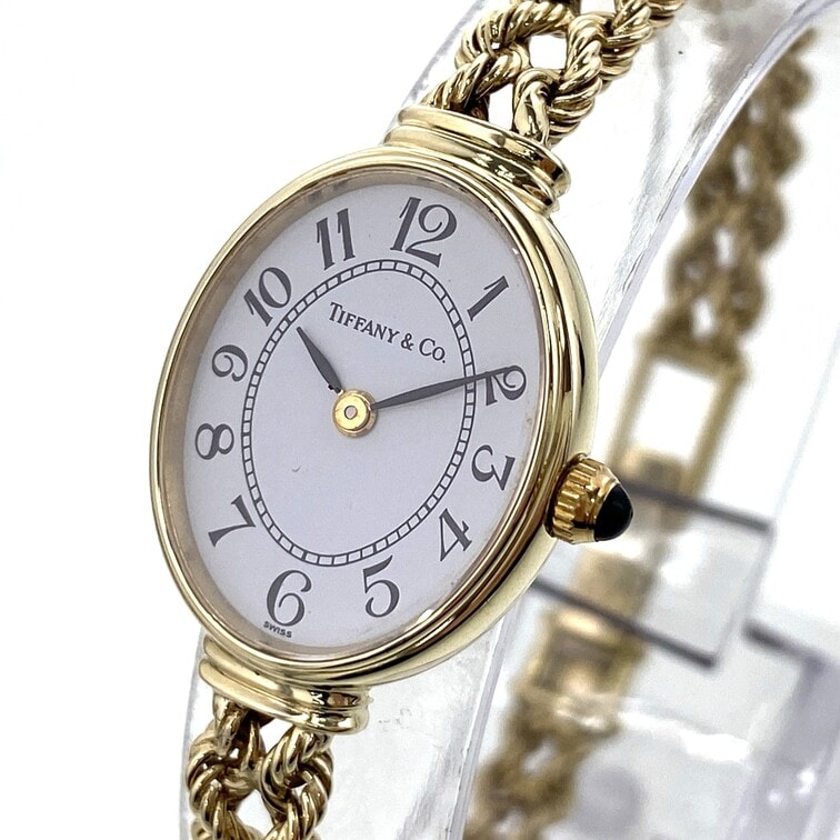 TIFFANY&Co. ティファニー クラシック ウォッチ 14K 腕時計 K18イエローゴールド ゴールド ホワイト  レディース【中古】